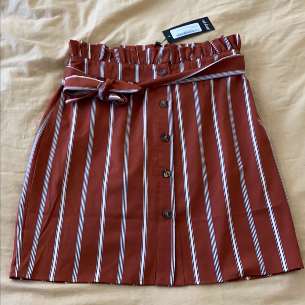 Nasty gal striped mini skirt